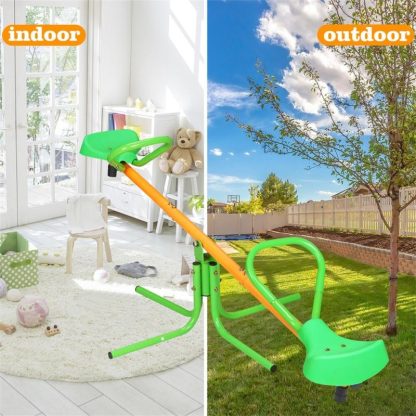 Swing Sets |  360 Rotation Outdoor Kids Spinning Seesaw Teeter Totter for Backyard Sports & Fitness Swing Sets