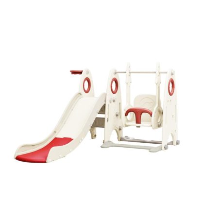 Swing Sets |  4-in-1 HDPE Indoor/Outdoor Playground Playset Kids Swing Set Sports & Fitness Swing Sets