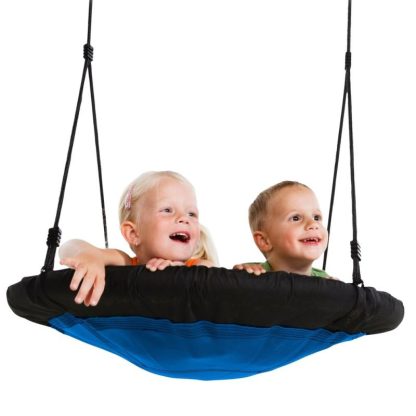 Swing Sets |  40″ Nest Swing – Blue with Black Ropes – 40″ L x 40″ W x 70″ H – 40″ L x 40″ W x 70″ H Sports & Fitness Swing Sets