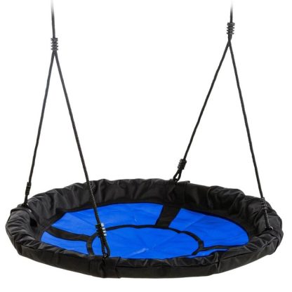 Swing Sets |  40″ Nest Swing – Blue with Black Ropes – 40″ L x 40″ W x 70″ H – 40″ L x 40″ W x 70″ H Sports & Fitness Swing Sets