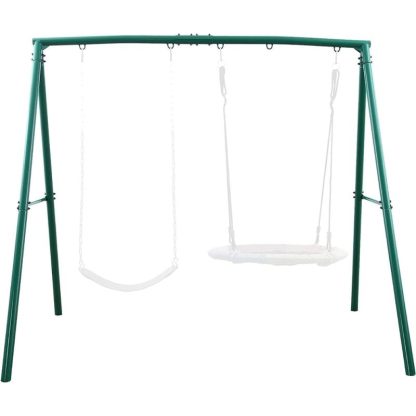 Swing Sets |  440lbs Extra Large Metal Swing Frame with 5 Hanging Hooks Sports & Fitness Green