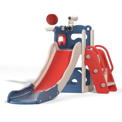 Swing Sets |  5 In 1 Kids Slide and Climber Playset Sports & Fitness Swing Sets