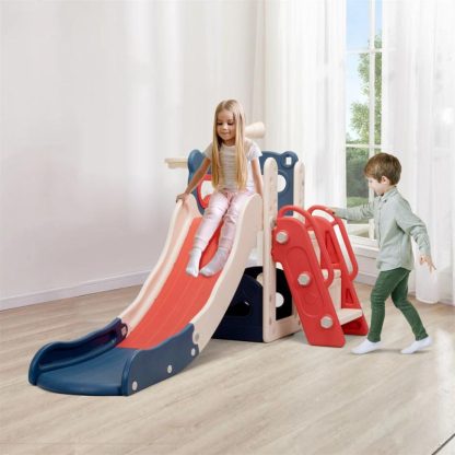 Swing Sets |  5 In 1 Kids Slide and Climber Playset Sports & Fitness Swing Sets