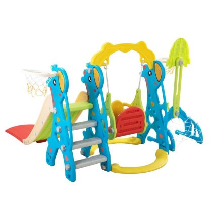 Swing Sets |  5 in 1 Slide and Swing Playing Set Sports & Fitness Swing Sets