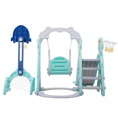 Swing Sets |  5 in 1 Slide and Swing Playing Set Sports & Fitness Swing Sets