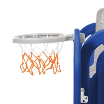 Swing Sets |  5 in 1 Toddler Slide and Swing Set, Kids Playground Climber Slide Playset with Basketball Hoop Freestanding Combination Sports & Fitness Swing Sets