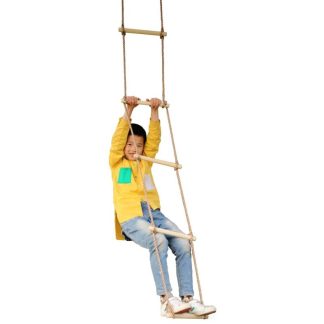 Swing Sets |  5 Step Climbing Wooden Rope Ladder Sports & Fitness Swing Sets