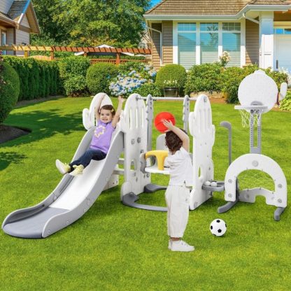 Swing Sets |  7 in 1 Toddler Slide and Swing Set Sports & Fitness Swing Sets