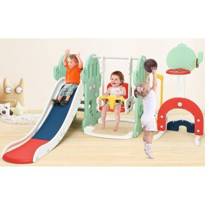 Swing Sets |  7 in 1 Toddler Slide and Swing Set Sports & Fitness Swing Sets