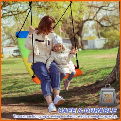 Swing Sets |  700lb Giant 60″ Skycurve Platform Tree Swing for Kids and Adults Wear- Resistant with 2 Hanging Straps Sports & Fitness Swing Sets