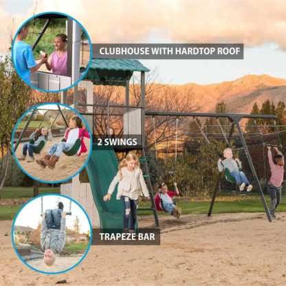 Swing Sets |  Adventure Clubhouse Sports & Fitness Brown-Green