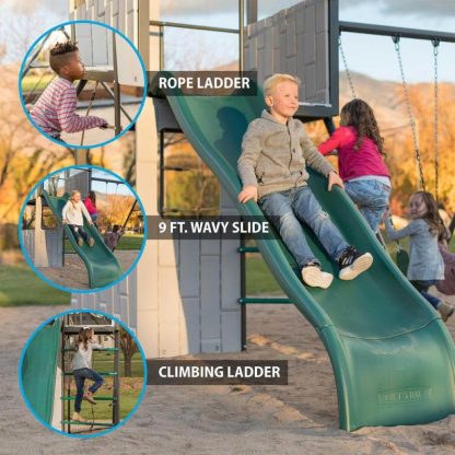 Swing Sets |  Adventure Clubhouse Sports & Fitness Brown-Green