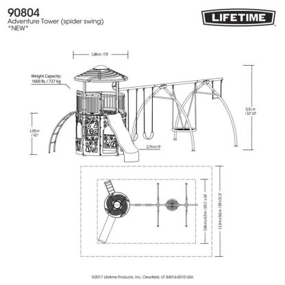 Swing Sets |  Adventure Tower with spider swing Sports & Fitness Brown-Green