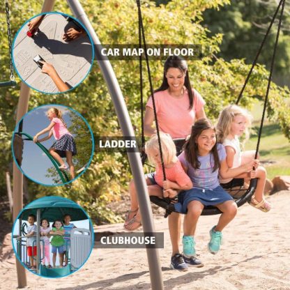 Swing Sets |  Adventure Tower with spider swing Sports & Fitness Brown-Green