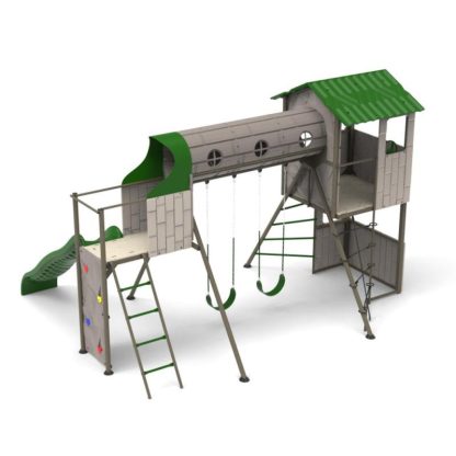 Swing Sets |  Adventure Tunnel Playset Sports & Fitness Brown-Green