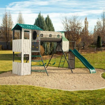 Swing Sets |  Adventure Tunnel Playset Sports & Fitness Brown-Green