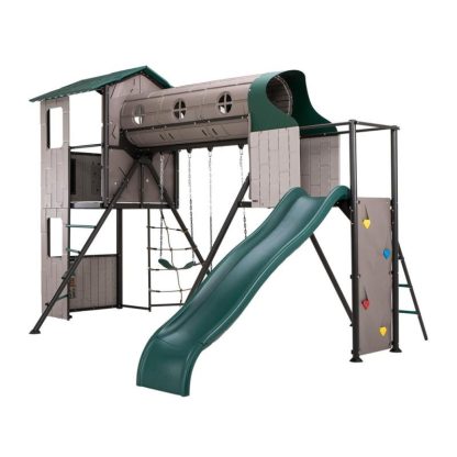 Swing Sets |  Adventure Tunnel Playset Sports & Fitness Brown-Green