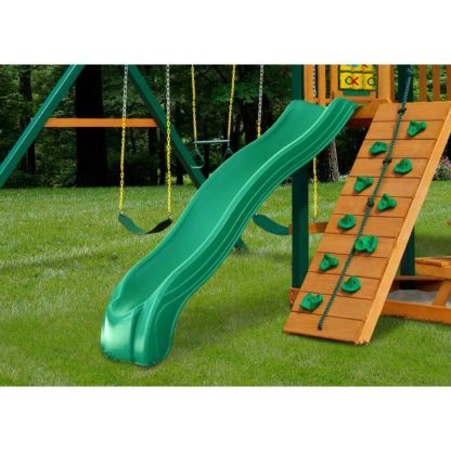 Swing Sets |  Apex Wave Slide – Green, Mounts to 4′ Platforms – 90.5″ L x 21″ W x 11″ H Sports & Fitness Swing Sets