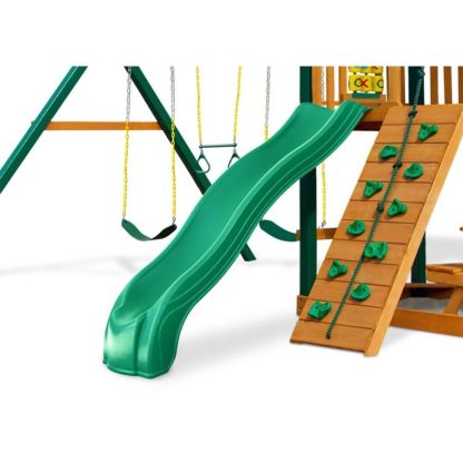 Swing Sets |  Apex Wave Slide – Green, Mounts to 4′ Platforms – 90.5″ L x 21″ W x 11″ H Sports & Fitness Swing Sets