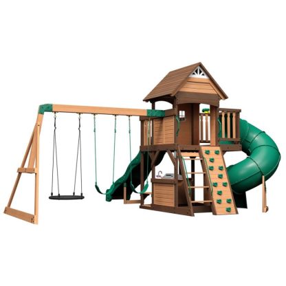 Swing Sets |  Cedar Cove Wooden Swing Set Sports & Fitness Swing Sets