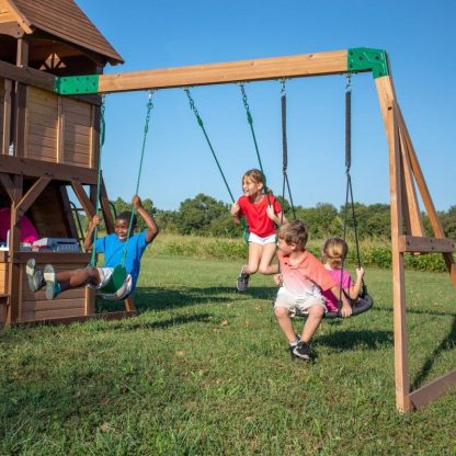 Swing Sets |  Cedar Cove Wooden Swing Set Sports & Fitness Swing Sets