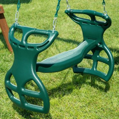 Swing Sets |  Dual Ride Glider with Chains – Green – 38″ L x 16″ W x 24″ H – 38″ L x 16″ W x 24″ H Sports & Fitness Swing Sets