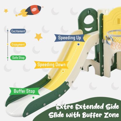 Swing Sets |  Freestanding Kids Slide Playset Structure 9 in 1 Sports & Fitness Swing Sets