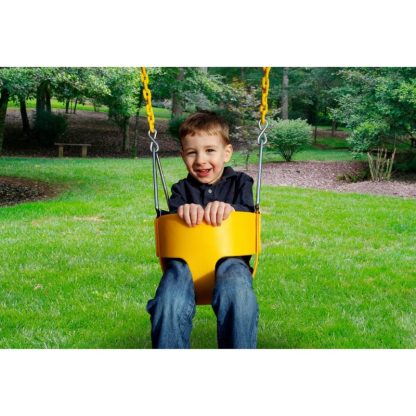 Swing Sets |  Full Bucket Toddler Swing with Coated Chains Sports & Fitness Swing Sets