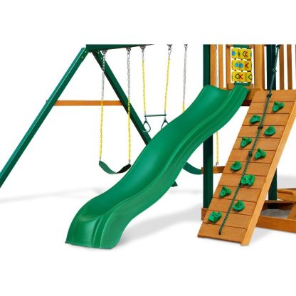 Swing Sets |  Green Alpine Wave Slide – Mounts to 54″ to 60″ Platforms Sports & Fitness Swing Sets