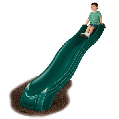 Swing Sets |  Green Alpine Wave Slide – Mounts to 54″ to 60″ Platforms Sports & Fitness Swing Sets