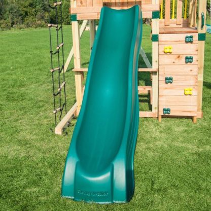 Swing Sets |  Green Alpine Wave Slide – Mounts to 54″ to 60″ Platforms Sports & Fitness Swing Sets