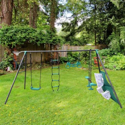 Swing Sets |  Green Interesting Four Function Swingset Sports & Fitness Swing Sets