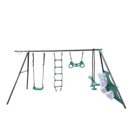 Swing Sets |  Green Interesting Four Function Swingset Sports & Fitness Swing Sets