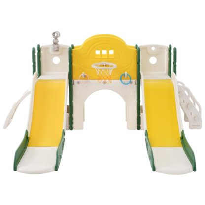 Swing Sets |  Kids Slide Playset Structure 7 in 1,Freestanding Spaceship Set w/Slide Sports & Fitness Swing Sets