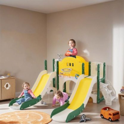 Swing Sets |  Kids Slide Playset Structure 7 in 1,Freestanding Spaceship Set w/Slide Sports & Fitness Swing Sets