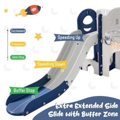 Swing Sets |  Kids Slide Playset Structure 9 in 1,Freestanding Spaceship Set w/Slide Sports & Fitness Swing Sets