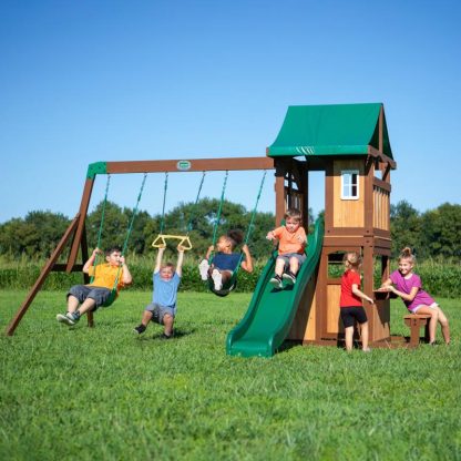 Swing Sets |  Lakewood All Cedar Wooden Swing Set Sports & Fitness Swing Sets