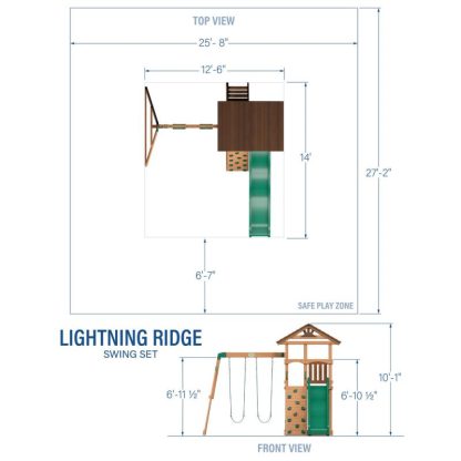 Swing Sets |  Lightning Ridge Swing Set Sports & Fitness Swing Sets