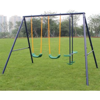 Swing Sets |  Metal Swing Set Outdoor with Glider Sports & Fitness Swing Sets