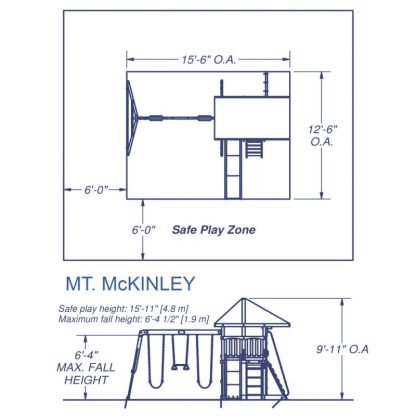 Swing Sets |  Mount McKinley All Cedar Wood Swing Set Sports & Fitness Swing Sets