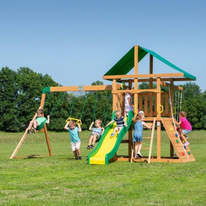 Swing Sets |  Mount McKinley All Cedar Wood Swing Set Sports & Fitness Swing Sets