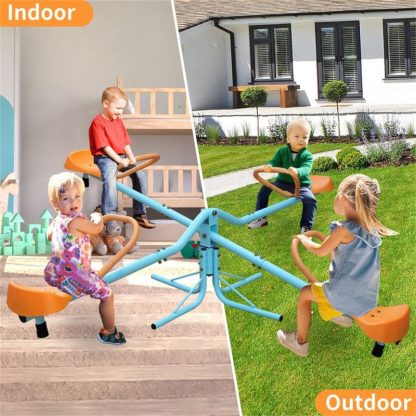 Swing Sets |  Outdoor Kids Spinning Seesaw, Backyard Sit and Rotation Teeter Totter – Multicolor Sports & Fitness Swing Sets