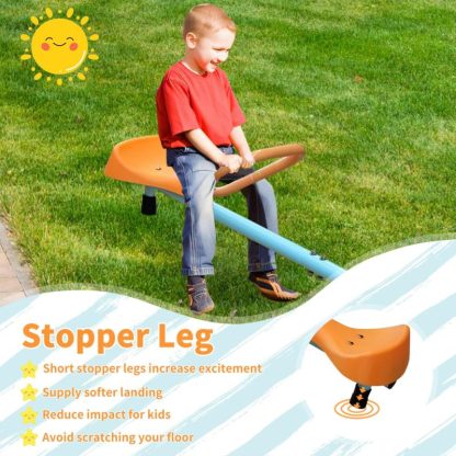 Swing Sets |  Outdoor Kids Spinning Seesaw Sit and Spin Teeter Totter Sports & Fitness Swing Sets