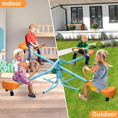 Swing Sets |  Outdoor Kids Spinning Seesaw Sit and Spin Teeter Totter Sports & Fitness Swing Sets