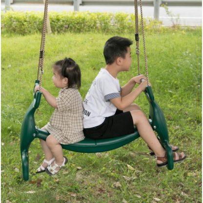 Swing Sets |  Plastic Double Glider Playground 2 Person Swing, Green Sports & Fitness Swing Sets