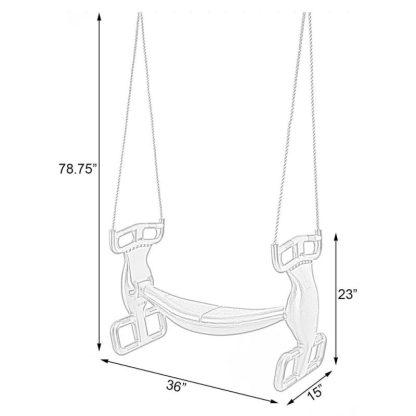 Swing Sets |  Plastic Double Glider Playground 2 Person Swing, Green Sports & Fitness Swing Sets