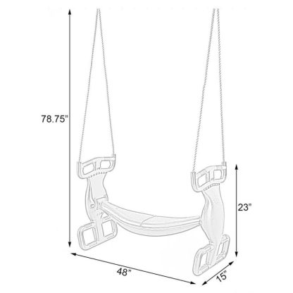 Swing Sets |  Plastic Double Glider Playground 2 Person Swing, Green Sports & Fitness Swing Sets