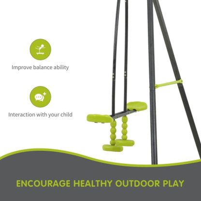 Swing Sets |  Playground 3 Seat Swing Metal Safe Swing,Set 440Lbs for Kids Sports & Fitness Swing Sets