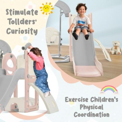 Swing Sets |  Slide and Swing Set 5 in 1 with Telescope, Freestanding Combination Sports & Fitness Swing Sets