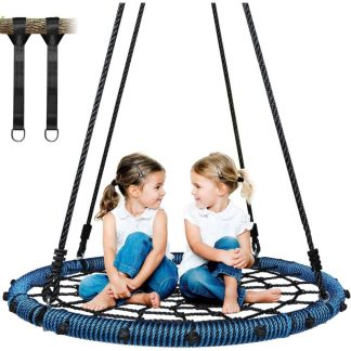 Swing Sets |  Spider Web Saucer Swing 40 inch for Tree Kids with Steel Frame and 2 Hanging Straps Sports & Fitness Swing Sets